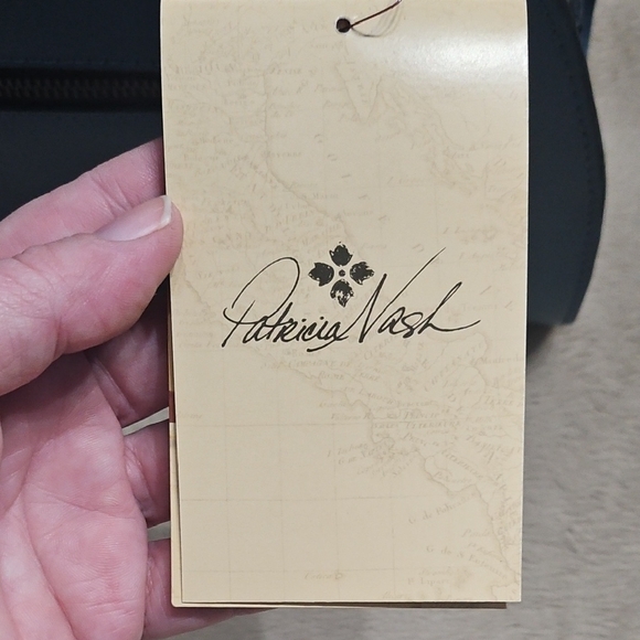 Patricia Nash Embossed Blue Shoulder Bag - Picture 2 of 14